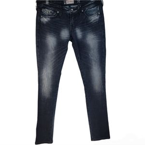 Akoo Dark Wash Skinny Jean, Flap Pockets, Like New, size 29